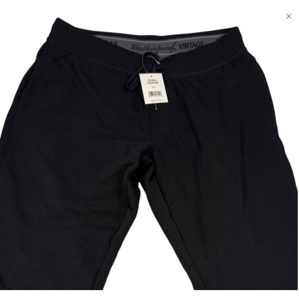 Weatherproof Vintage Mens Slim Tapered Jogger Sweatpants Black 1622306 Size M